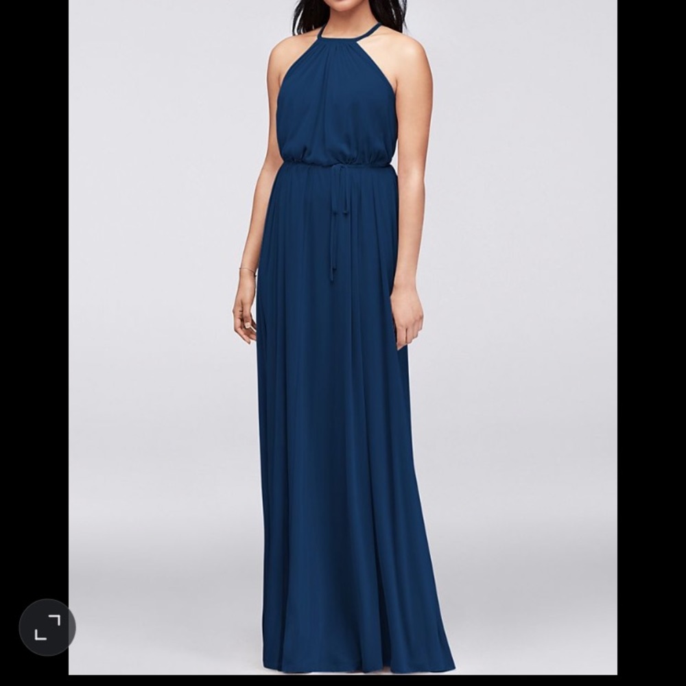 David’s Bridal Soft Mesh Halter Bridesmaid Dress